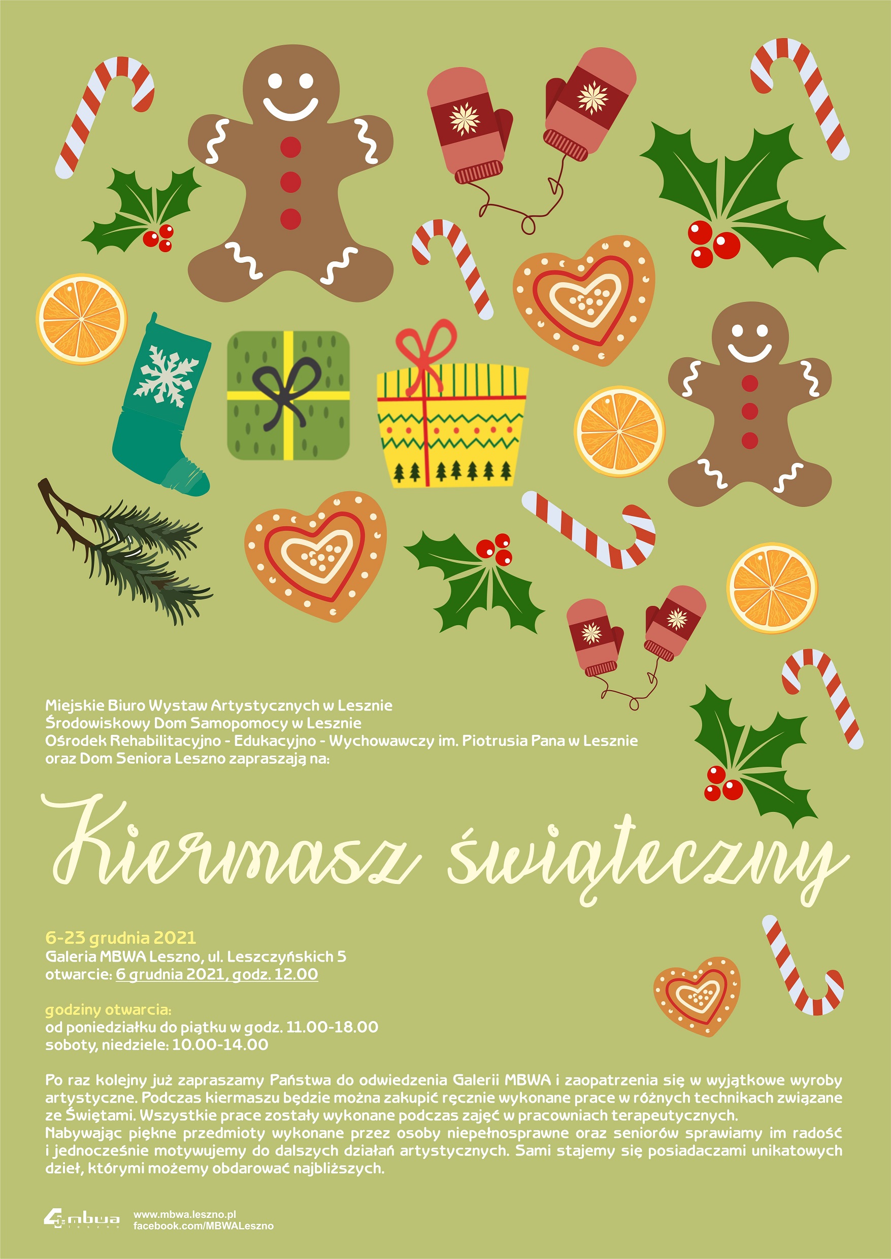 Kiermasz swiateczny plakat MBWA 2021