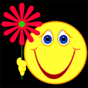 Smiley rotating flower